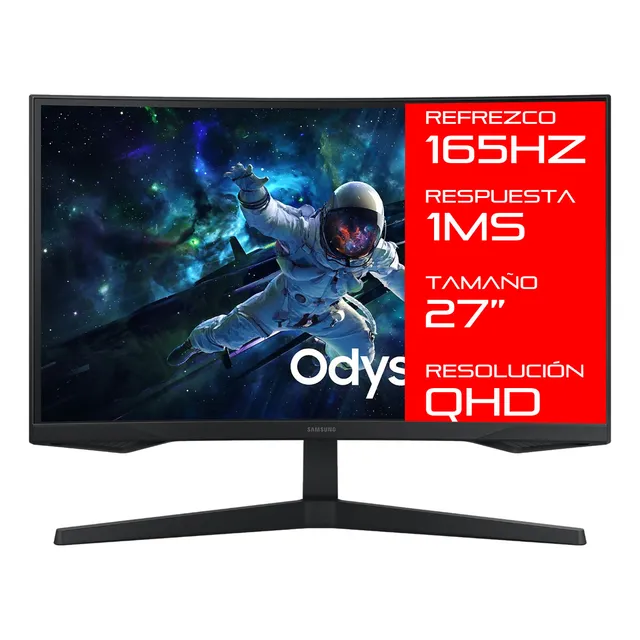 Monitor Gamer Curvo Samsung 27 G5 165hz 1ms Va Qhd 1440p Dp