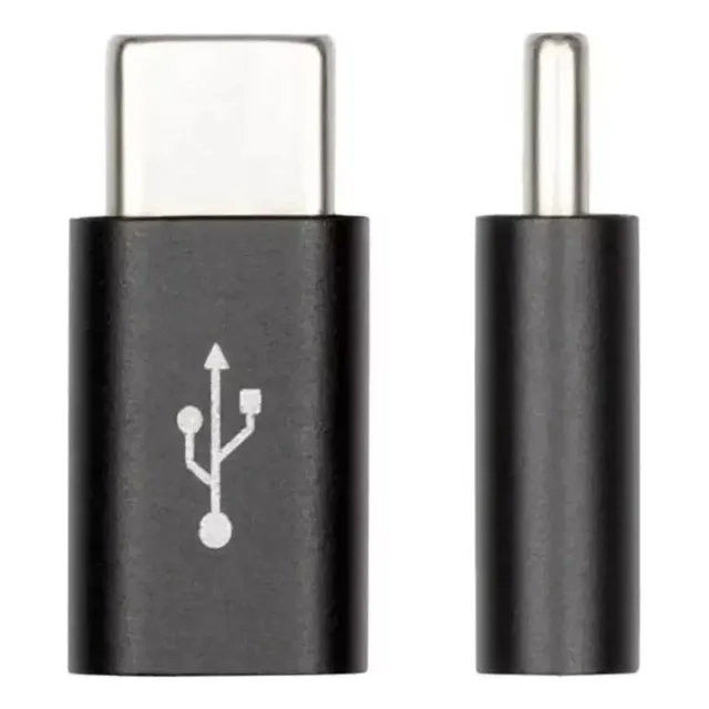 Adaptador Conector Ficha Micro Usb Hembra A Usb Tipo C Macho