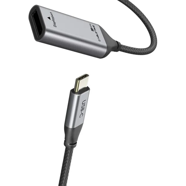 Mini Adaptador 4k Usb-c A Display Port Dp Aluminio Nylon