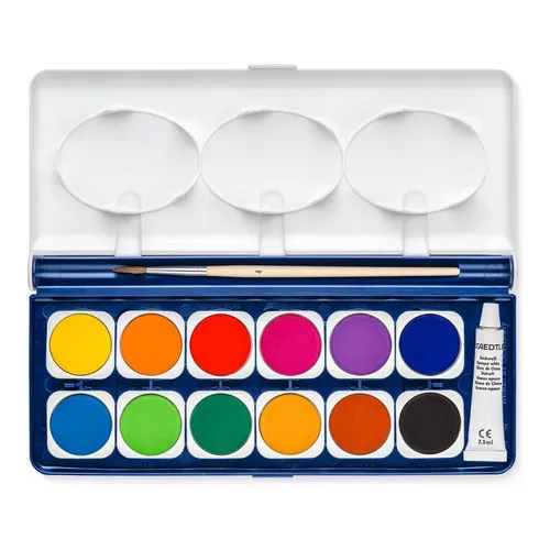 Pintura para tabletas de acuarela de 12 colores con pincel Noris Staedtler