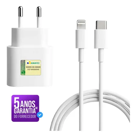 Carregador Turbo 20w 30w Para iPhone 8 X Xr 11 12 13 14 Pro Max Lightning Branco, Fonte Carregador Rápido, Carga Rápida Alta Velocidade, Entrada Usb-c Lightning Samzhe