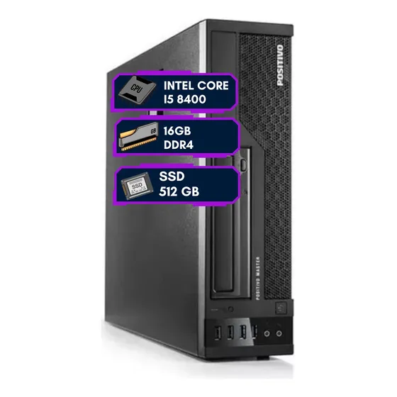 Desktop Positivo Master Intel I5-8400 16gb 512gb Ssd