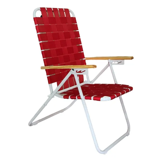 Reposera Luxury Home 4 Posiciones 120kg Color Rojo