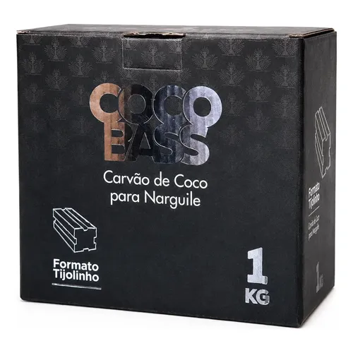 Carvão Coco 1kg Hexagonal Natural Ecológico Narguilé Inodoro