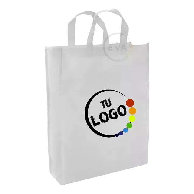 Pack 10 Bolsas Big Blancas Personalizadas Con Logo