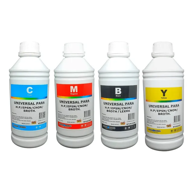 Pack De 4 Litros De Tinta Dye Premium Universal