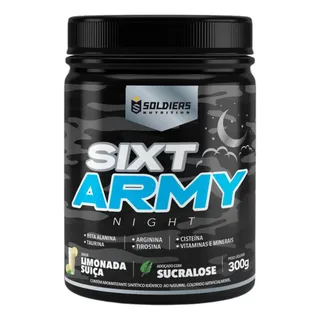 PrĂ©-treino Sixt Army Night 300g Sabor Limonada SuĂça Soldiers Nutrition PrĂ©-treino Sixt Army Night 300g Sabor Limonada SuĂça Soldiers Nutrition