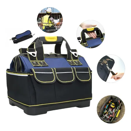 Maleta Ferramentas Fundo Reforçado 23 Polegadas Impermeável Azul