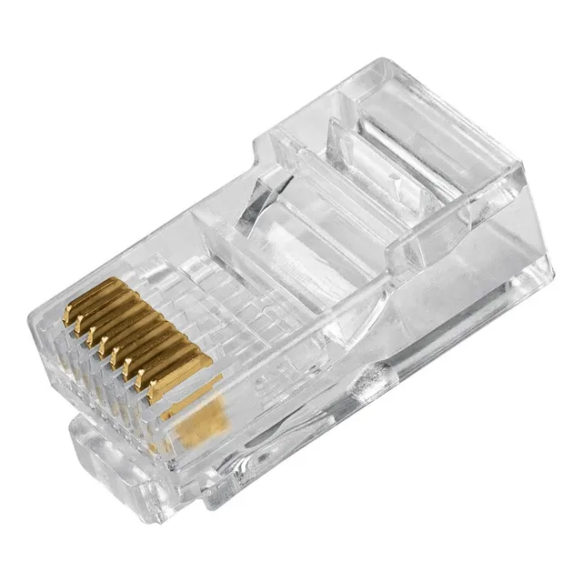 11 Pzas Plug Rj45 Cat5e, Bolsa Con 20 Piezas, Volteck