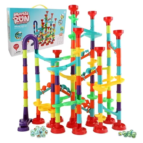 Pista De Canicas De Madera Para Niños – Juego Educativo De Laberinto Y Construcción, Regalo Ideal Para Cumpleaños Y Navidad