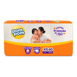 Fralda Infantil Pom Pom Protek Prot. Mae Hiper Xgrande C/60 Fralda Infantil Pom Pom Protek Prot. Mae Hiper Xgrande C/60