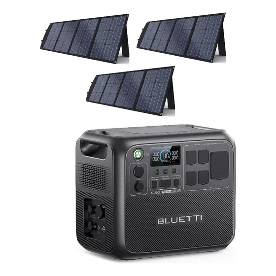 Generador Solar Bluetti 2400w Con 3 Paneles 120w Set Combo