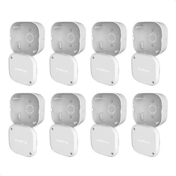 Kit 8 Caixa De Passagem P Cameras Intelbras Externa Vbox1100