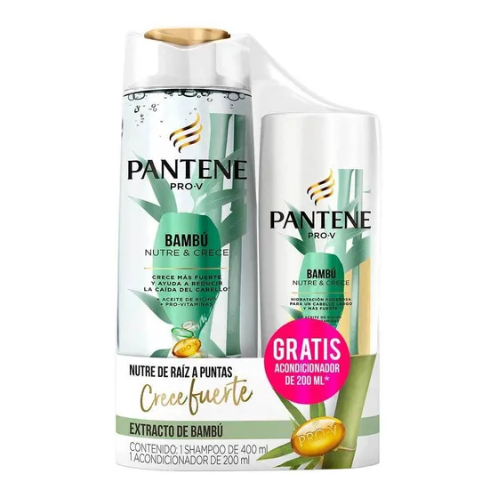 Shampoo Pantene Pro-V Bambú Nutre y Crece 400ml + Acondicionador 200ml