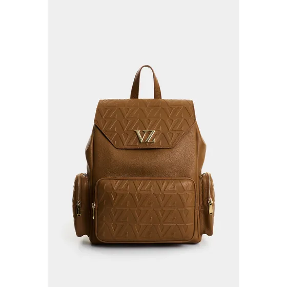 Vélez Morral Silene De Cuero Para Mujer Monogram Miel