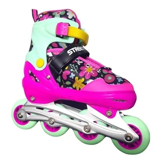 Set Rollers + Protecciones Rosa Street Runner  
