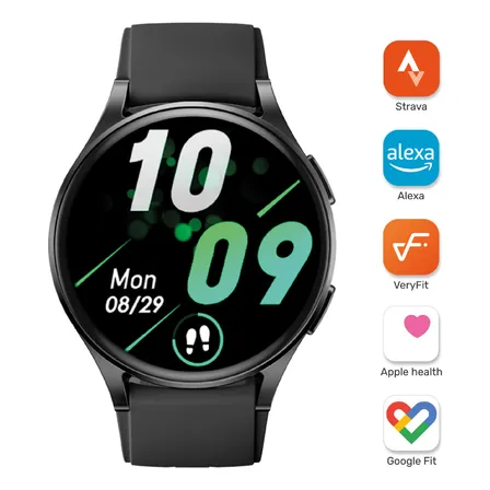 Reloj Smartwatch Lhotse Vibe 05 Gps Black 45mm Negro