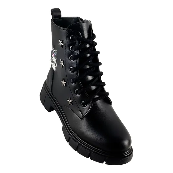 Botas Niña Negras Kuromi Arco Ortopédico Cómodo 24i230-n
