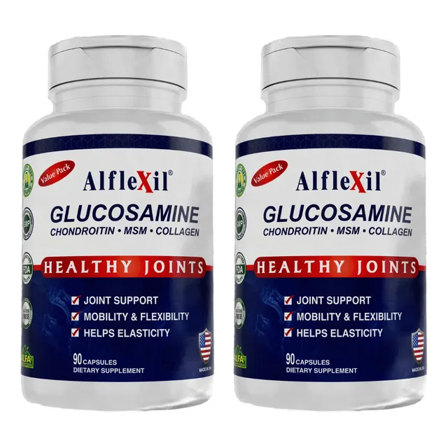 Glucosamina Condroitina Msm Colágeno 90 Cápsulas Pack X2