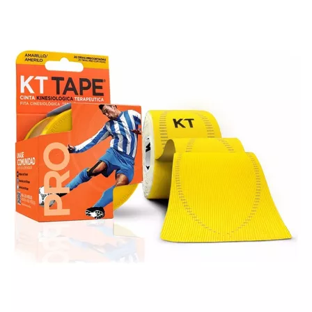 Cinta Kinesiológica Neuromuscular Kt Tape Pro Sintético Color Amarillo