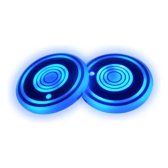 2pk Porta Vasos Con Luz Led Emblema For Varios Marcas