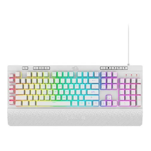 Teclado Gamer Shiva K512w-rgb Redragon Blanco Idioma Español Latinoamérica