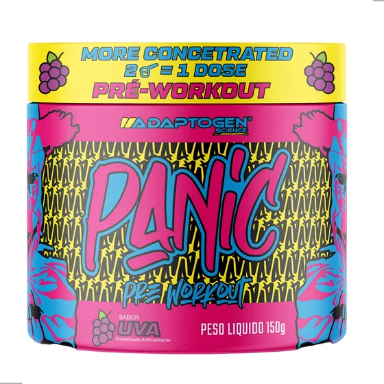 Suplemento em Pó Panic 150g Adaptogen Uva Com Creatina