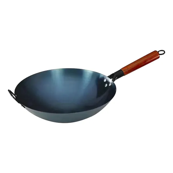 Wok Pan Wok Chino Manual Forjado Sartén De Hierro Con 32 Cm