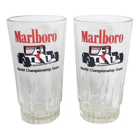 Vasos De Vidrio Championship Team Coleccionables Un Par