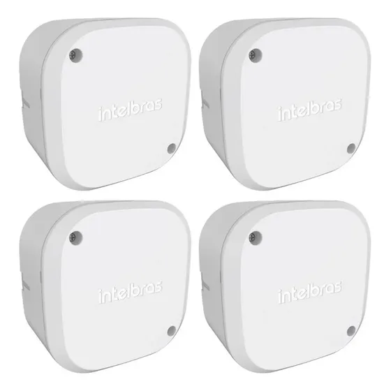 4 Caixa De Proteção Para Câmeras De Cftv Vbox 1100 Intelbras Cor Branco