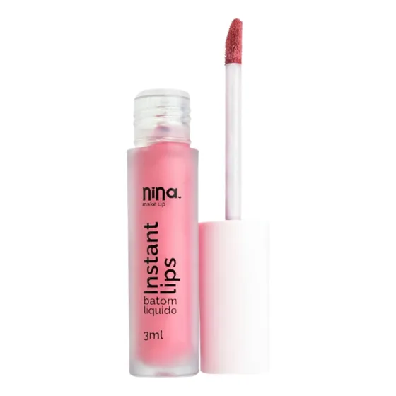 Batom Líquido Instant Lips - Nina Make Up Acabamento Cremoso Cor Bride