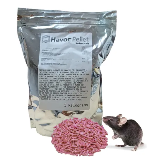 Veneno Para Ratas Grandes Ratones Roedores Havoc Pellet 1kg