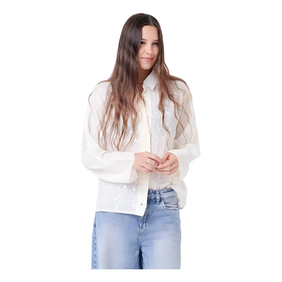 Camisa Premium Kika Bordada Con Mini Lentejuelas Gu8001