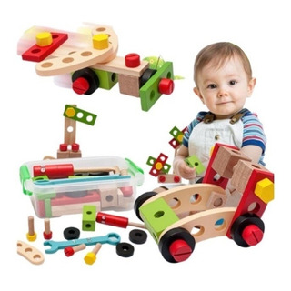 Juego Herramientas De Madera Para Armar Para Niños Y Niñas Juego Herramientas De Madera Para Armar Para Niños Y Niñas