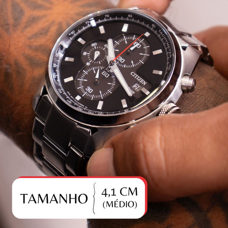 Relógio Masc. Citizen Cronógrafo Eco-drive Tz30240t - Prata Fundo Preto Relógio Masc. Citizen Cronógrafo Eco-drive Tz30240t - Prata Fundo Preto