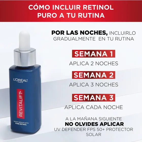 Sérum de Noche L'Oréal Paris Revitalift Retinol Puro, 30ml