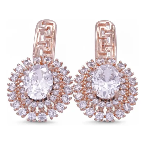 Aretes Cristal Versace Brillantes Lujo Exclusivos