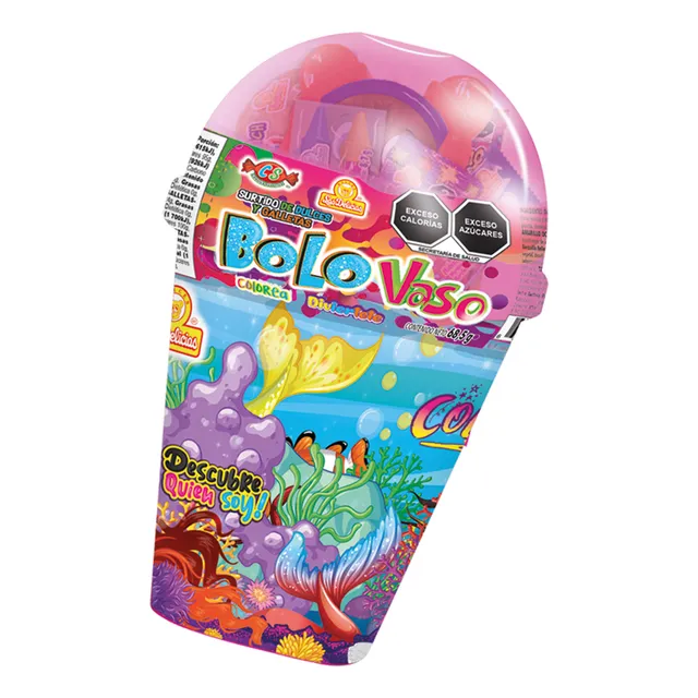 Bolo Vaso Las Delicias Con Dulces Surtidos Aguinaldo Piñatero Las Delicias