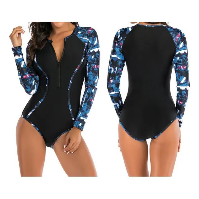. Traje De Baño De Manga Larga For Mujer Con Protección
