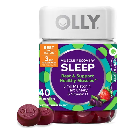 Gomitas Olly Muscle Recovery Sleep, 40 Unidades, Con Melaton