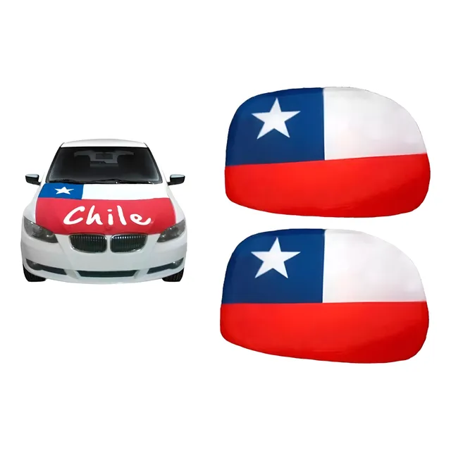 Pack Completo Cubre Capot Más Cubre Espejos Fiestas Patrias