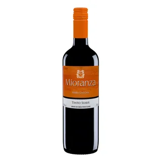 Vinho Brasileiro Tinto Suave Mioranza Serra GaĂșcha Garrafa 750ml Vinho Brasileiro Tinto Suave Mioranza Serra GaĂșcha Garrafa 750ml