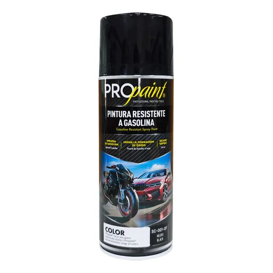 Pintura Spray Aerosol Negro Resistente A Gasolina