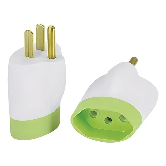 2un Adaptador Tomada 3 Pinos Brasileiro P/ Americano Eua Usa