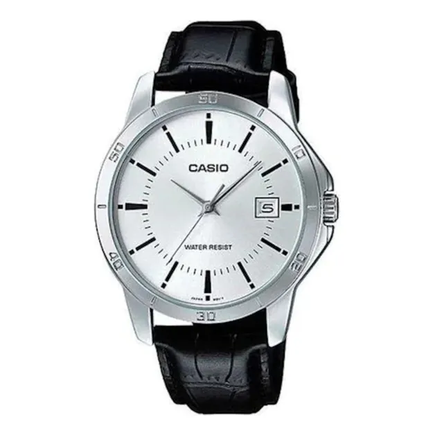 Reloj Casio Mtp-v004l-7a Formal Hombre Con Correa De Cuero