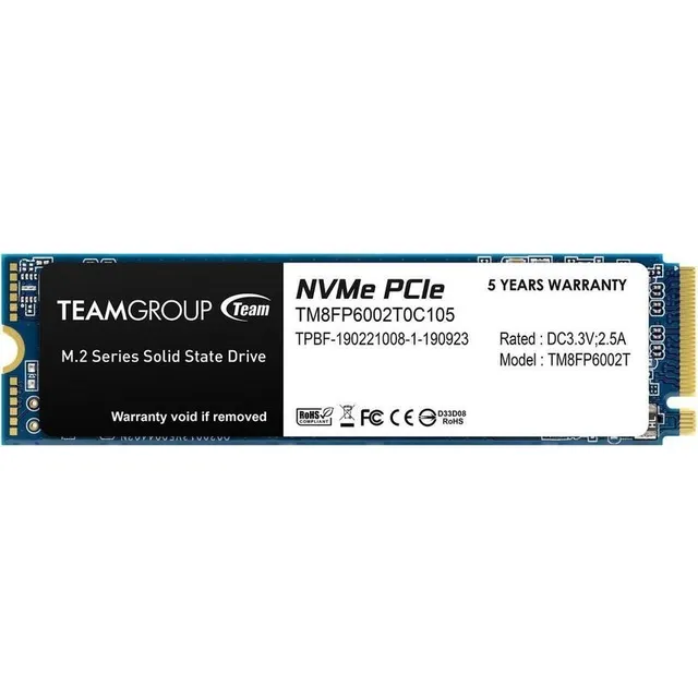Disco Solido Ssd Teamgroup Mp33 2 Tb M.2 2280 Pcie Pci 3.0