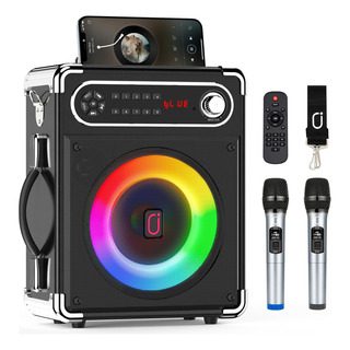 Jauyxian Altavoz Bluetooth Con Dos Micrófonos Inalámbricos, Jauyxian Altavoz Bluetooth Con Dos Micrófonos Inalámbricos,