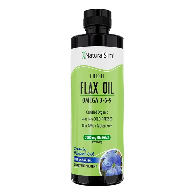 Natural Slim Flax Oil Aceite De Lino Omega 3-6-9 De Eeuu