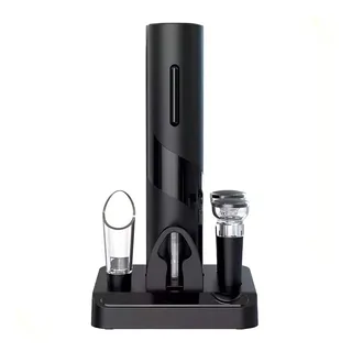 Saca Rolhas Abridor De Garrafas Vinho Automåtico Elétrico Cor Preto Saca Rolhas Abridor De Garrafas Vinho Automåtico Elétrico Cor Preto