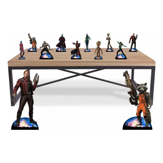 Guardiões Da Galáxia - Kit Display 8 De Mesa 2 Chão